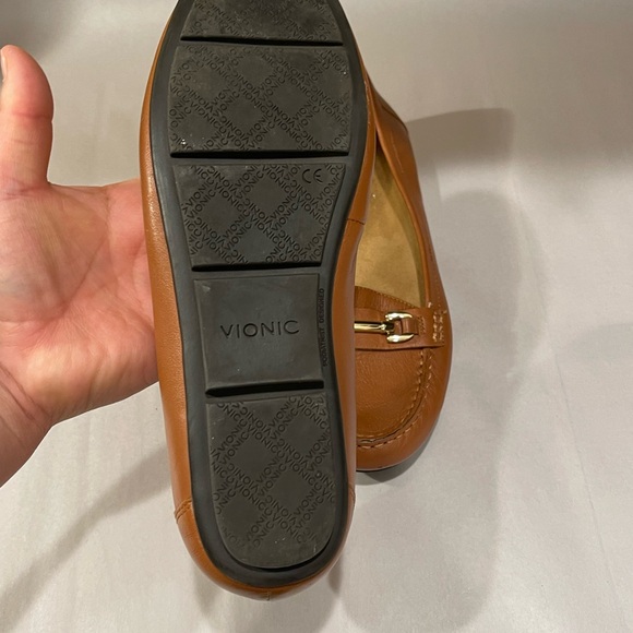 Vionic Women's 356 Kenya Brown Leather  Penny Loafers - Picture 6 of 6